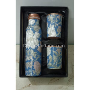 Set of Decorative Copper Bottle with 2 glasses