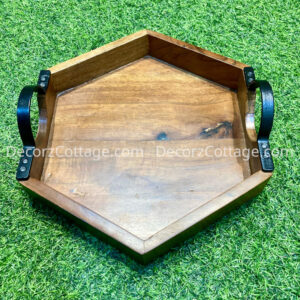 Hexagon Wooden Tray