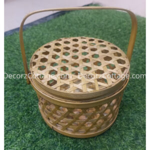 Bamboo Basket with Lid Small