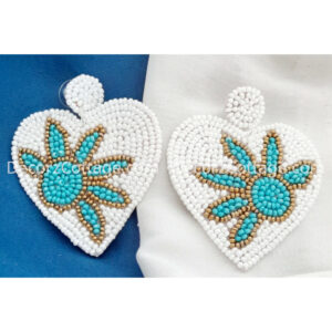 Heart shaped White Earrings