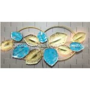 Blue and Golden color Leaf Mural with backlit